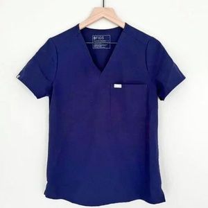 Figs Women's Navy Catarina One-Pocket Scrub Top